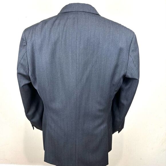 Hugo Boss Drago Grey‎ Herringbone Blazer 44 L EUC Read - Picture 6 of 15
